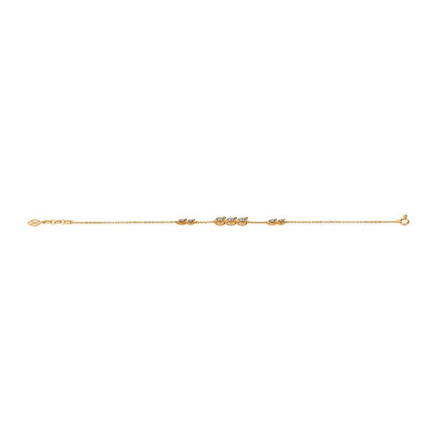 Tanishq 18KT Golden Halo Ring Bracelet for Women 4