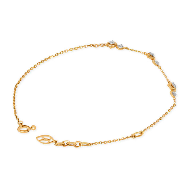 Tanishq 18KT Floating Wave Diamond Bracelet for Women 3