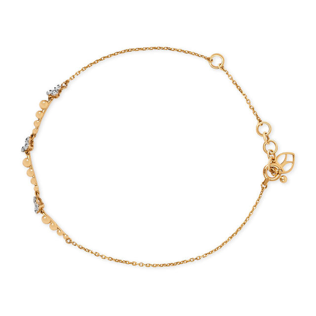 Tanishq Golden Clover Cluster Bracelet for Women 3