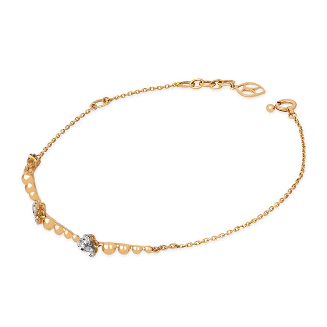 Tanishq Golden Clover Cluster Bracelet for Women 4