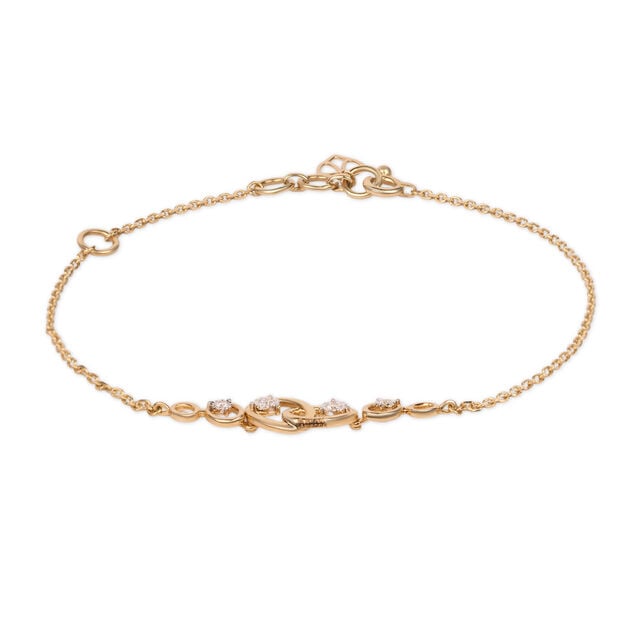 Tanishq 18KT Orbiting Hearts Bracelet for Women 