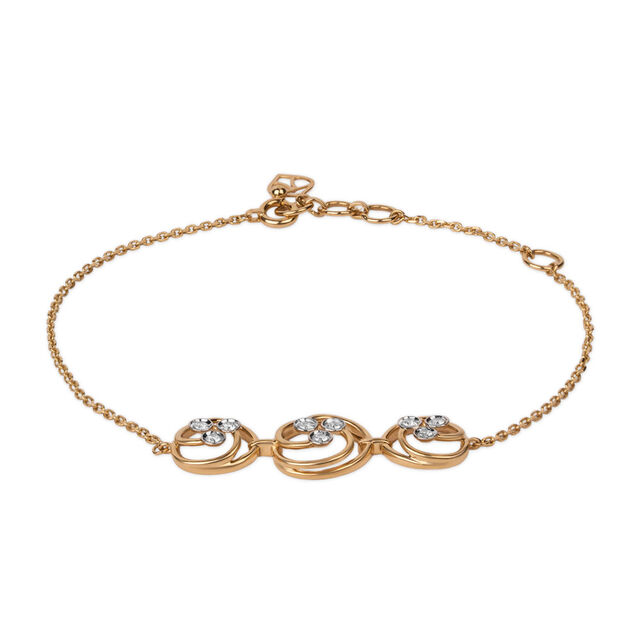 Tanishq Tri-Swirl Medallion Bracelet for Women 
