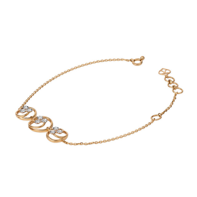 Tanishq Tri-Swirl Medallion Bracelet for Women 3