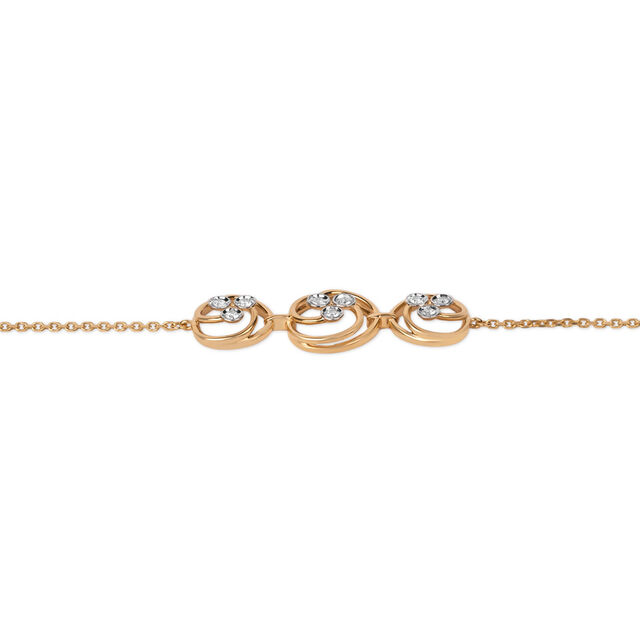 Tanishq Tri-Swirl Medallion Bracelet for Women 5