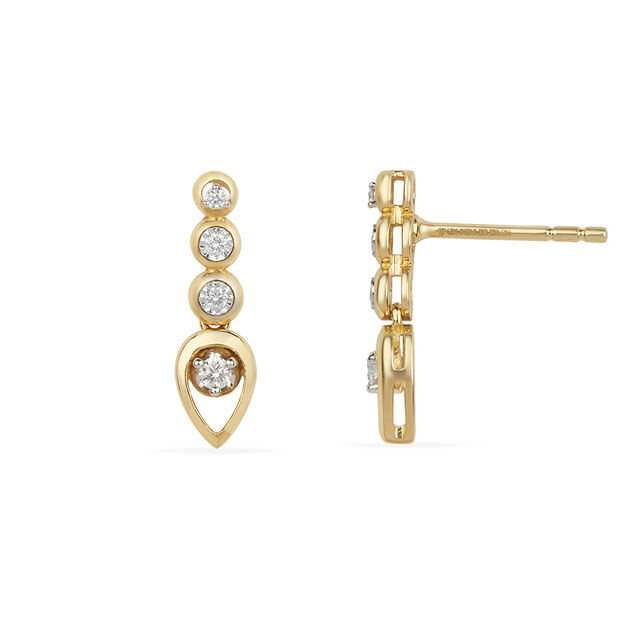 Tanishq Tiered Blossom Teardrop Earrings for Women 5