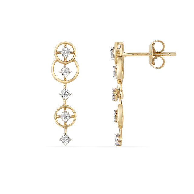 Tanishq 18KT Starlit Window Earrings for Women 2