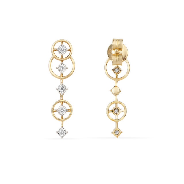 Tanishq 18KT Starlit Window Earrings for Women 3
