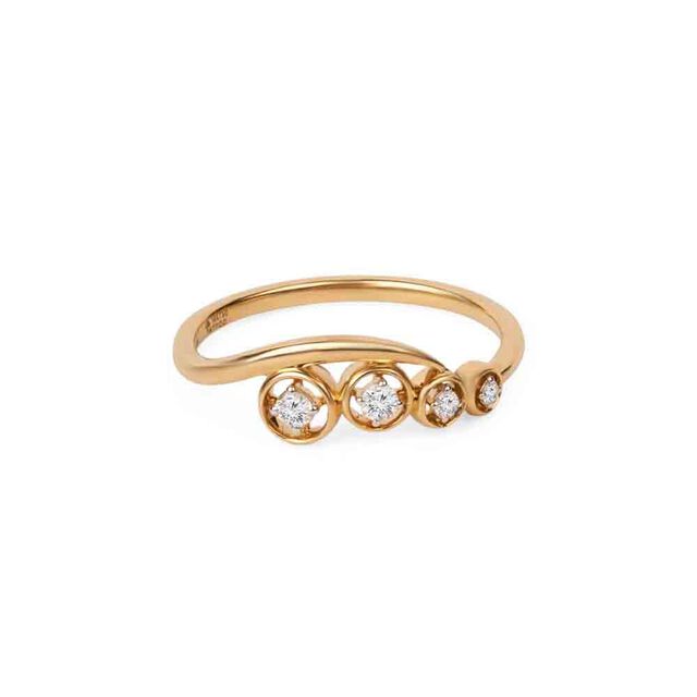 Tanishq 18KT Morning Tide Diamond Ring for Women 