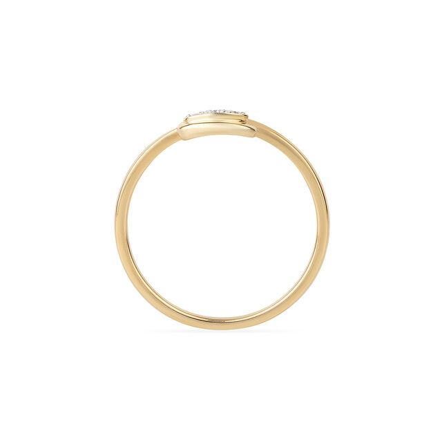 Tanishq 18KT Unopened Letter Diamond Ring for Women 3