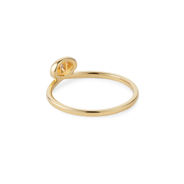 Tanishq 18KT Unopened Letter Diamond Ring for Women 4