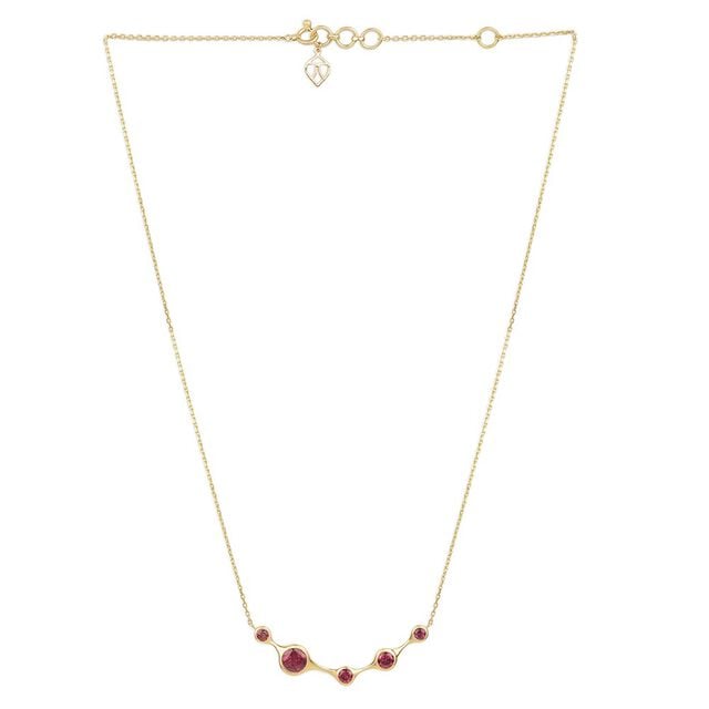 Tanishq Crescent Berry Bezel Necklace for Women 