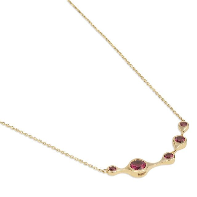 Tanishq Crescent Berry Bezel Necklace for Women 4