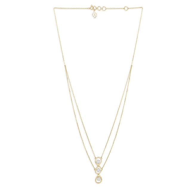 Tanishq 18KT Three Wishes Diamond Necklace for Women 