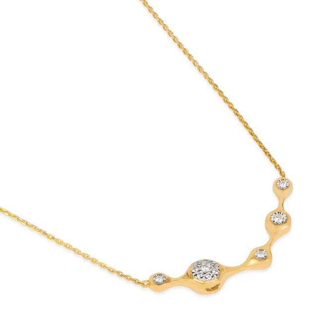 Tanishq 18KT Moonlit Trail Diamond Necklace for Women 3