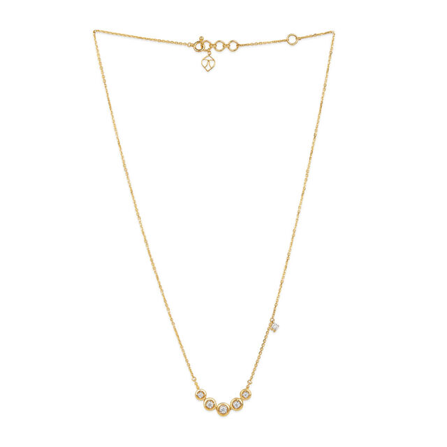 Tanishq Five Ring Halo Station Necklace for Women 