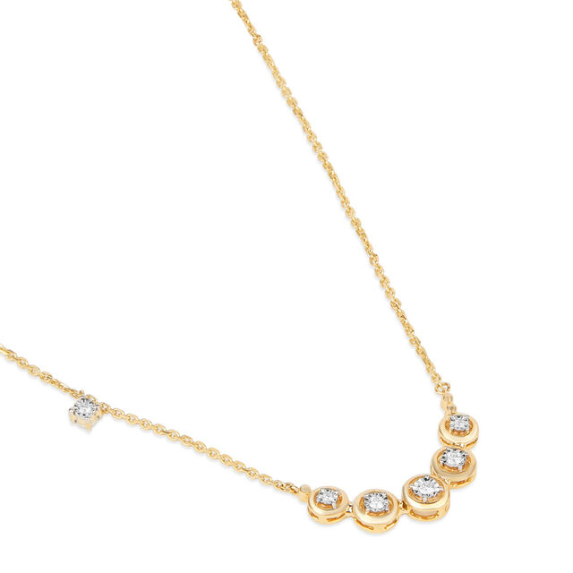 Tanishq Five Ring Halo Station Necklace for Women 4