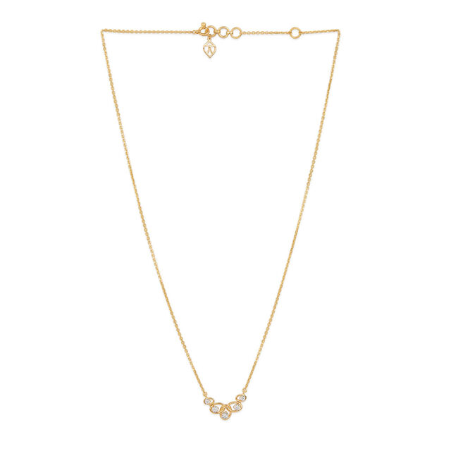 Tanishq 18KT Interlocking Leaf Loop Necklace for Women 