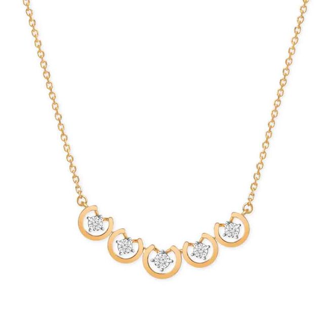 Tanishq Crescent Garland Diamond Necklace for Women 