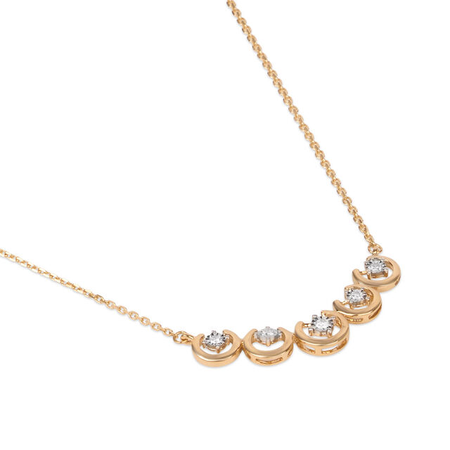 Tanishq Crescent Garland Diamond Necklace for Women 4