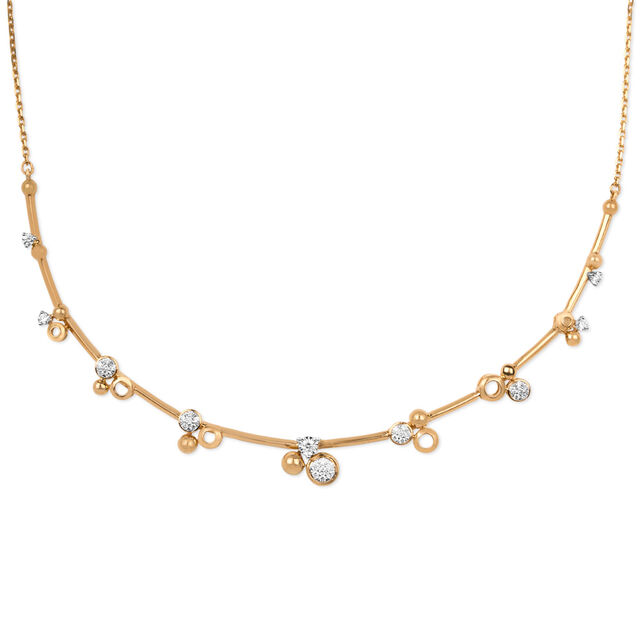 Tanishq 18KT Meadow Dance Diamond Necklace for Women 