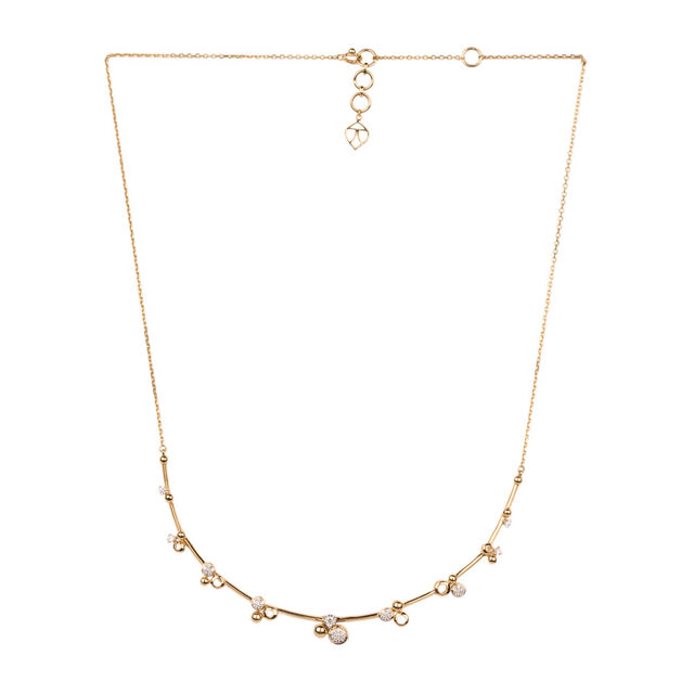 Tanishq 18KT Meadow Dance Diamond Necklace for Women 2
