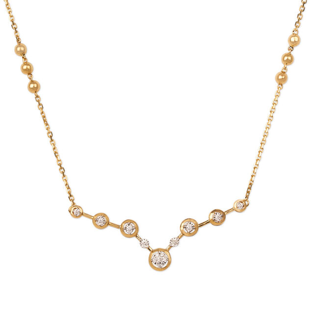 Tanishq 18KT Diamond Valley Necklace for Women 2