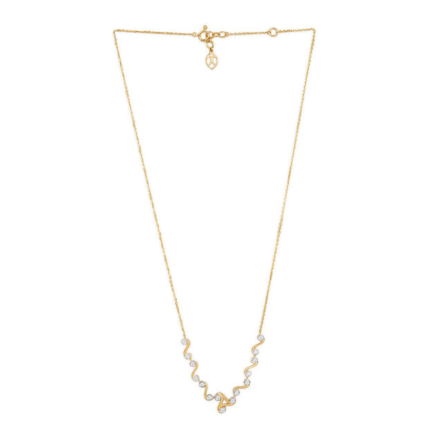 Tanishq 18KT Meandering Wave Chevron Necklace for Women 