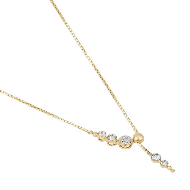 Tanishq 18KT Falling Star Lariat Necklace for Women 3