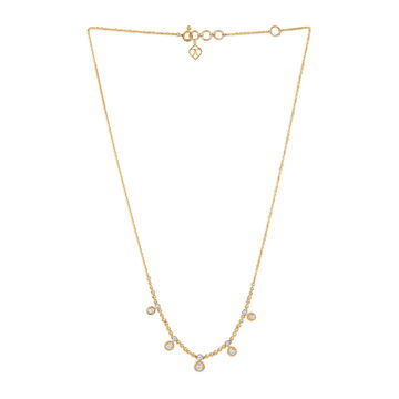 Tanishq Beaded Fringe Circular Halo Necklace for Women