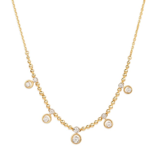 Tanishq Beaded Fringe Circular Halo Necklace for Women 3