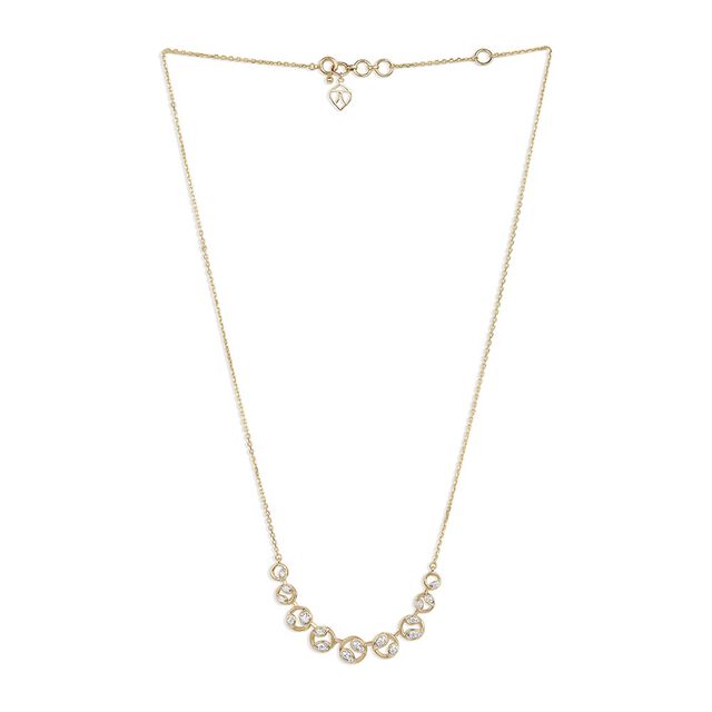 Tanishq 18KT Interwoven Petal Diamond Necklace for Women 