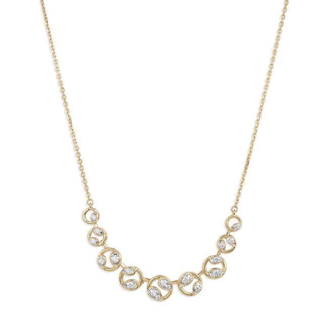 Tanishq 18KT Interwoven Petal Diamond Necklace for Women 2