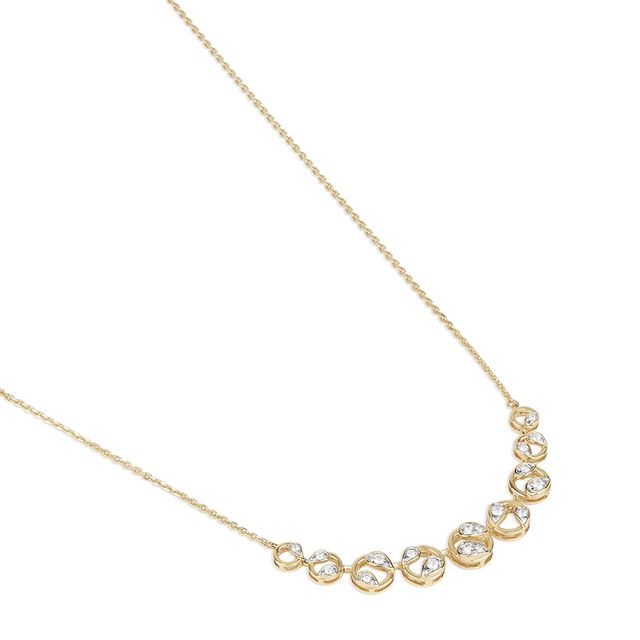 Tanishq 18KT Interwoven Petal Diamond Necklace for Women 3