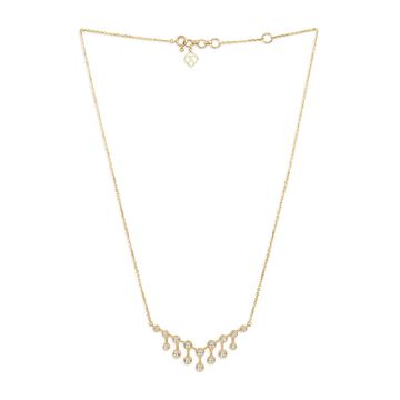 Tanishq 18KT Staggered Drop Fringe Necklace for Women