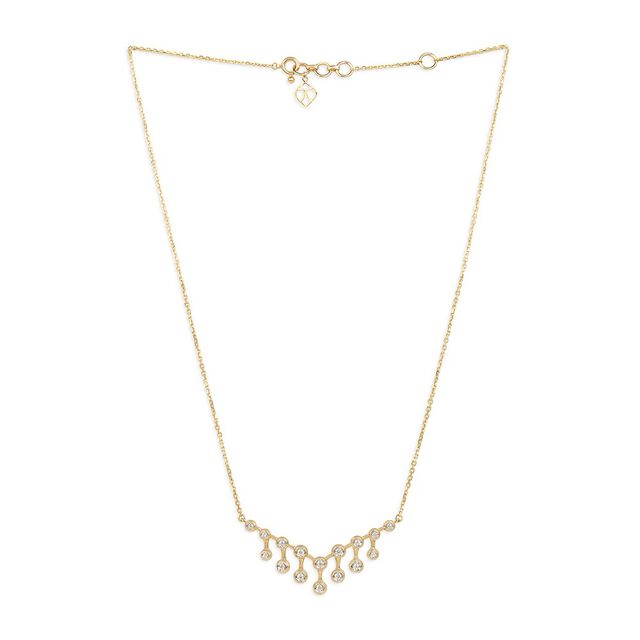 Tanishq 18KT Staggered Drop Fringe Necklace for Women 