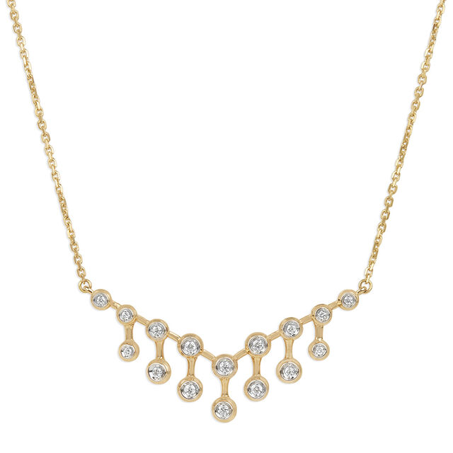 Tanishq 18KT Staggered Drop Fringe Necklace for Women 2