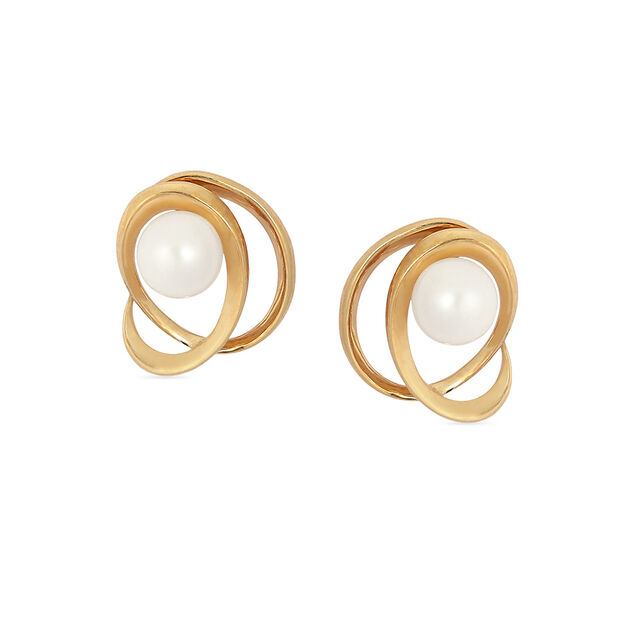 Tanishq 18KT Pearl Chain with Pendant and Earring for Women 5