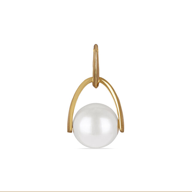 Tanishq 18KT Pearl Pendant with Earring for Women 2