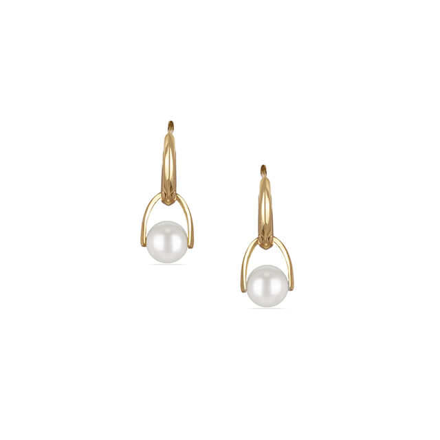 Tanishq 18KT Pearl Pendant with Earring for Women 3