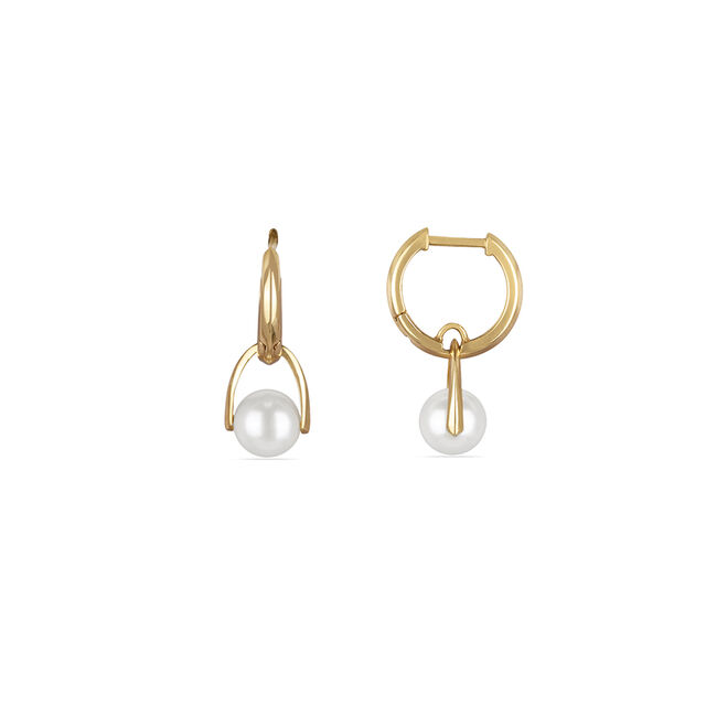 Tanishq 18KT Pearl Pendant with Earring for Women 4