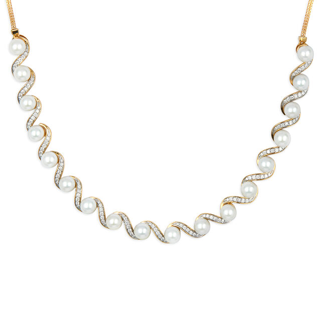 Tanishq 18KT Diamond Necklace Set for Women 2
