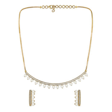 Tanishq 18KT Diamond Necklace Set for Women