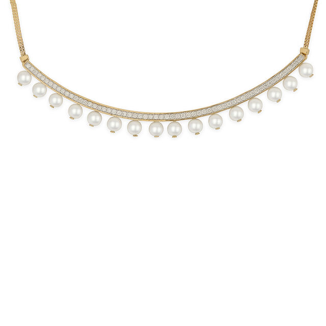 Tanishq 18KT Diamond Necklace Set for Women 2