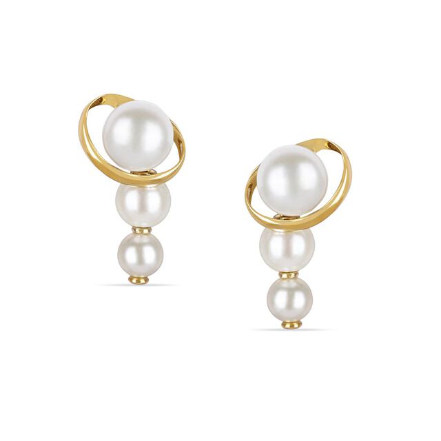 Tanishq 18KT Pearl Drop Earring for Women 