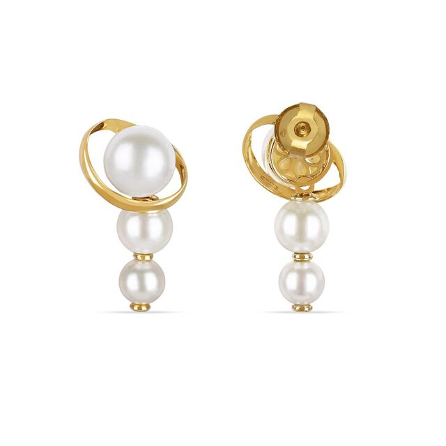 Tanishq 18KT Pearl Drop Earring for Women 4