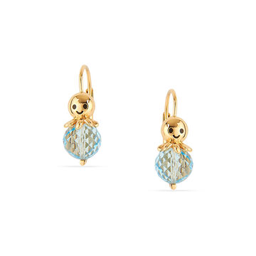 Tanishq 18KT Gold Playful Octopus Drop Hoop Earrings