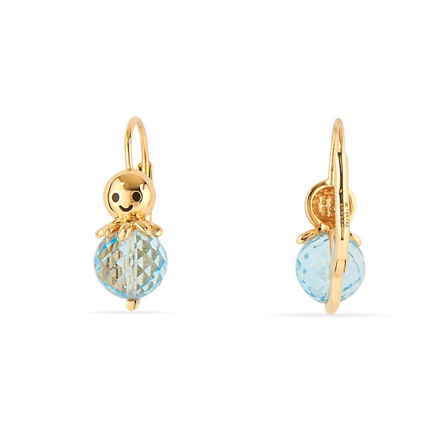 Tanishq 18KT Gold Playful Octopus Drop Hoop Earrings 3