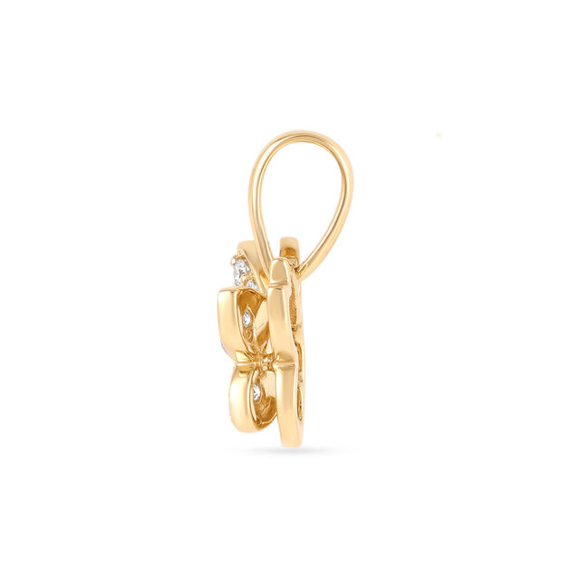 Tanishq 18KT Gold Diamond Flutter Butterfly Pendant 3
