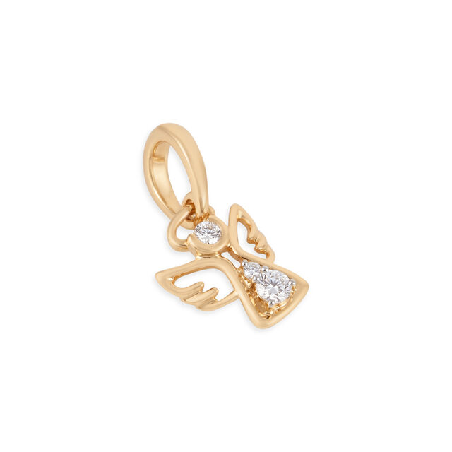 Tanishq 18KT Gold Diamond Guardian Angel Pendant 4