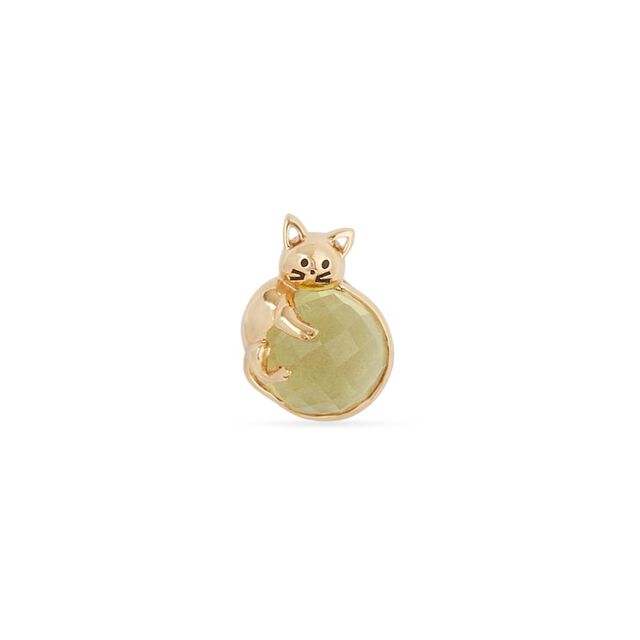 Tanishq 18KT Gold Kitten Hugging Carnelian Pendant 